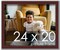 Minimalist Brown Picture Frame - UV Acrylic, Backing Board, Hanging Hardware Included